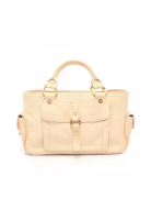 CELINE Pre-Loved Celine boogie bag Macadam Handbag tote bag leather light beige