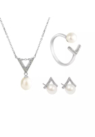 Lara S925 Silver ThreePiece Jewelry Set