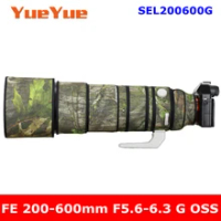 For SONY FE 200-600mm F5.6-6.3 G OSS Waterproof Lens Camouflage Coat Rain Cover Lens Protective Case Nylon Guns Cloth 200-600