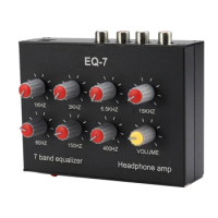 EQ-7 Car Audio Headset Amplifier 7-Band EQ Equalizer 2 Channel Audio Mixer Equalizer