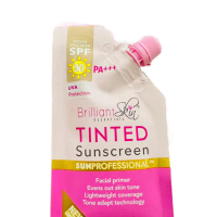 กันแดดบริลเลี่ยนTinted sunscreen spf 50pa+++(เนื้อติ้นสีครีม)
