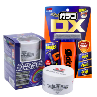 【Soft99】玻璃鍍膜組(gla co 免雨刷 DX+玻璃重垢歸零膏/鐵甲武士)