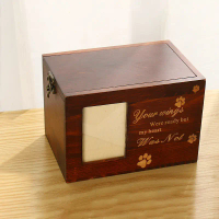 🪦 Premium Solid Pine Pet Coffin | Funeral Supplies with Photo Frame