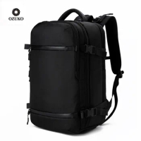Ozuko mochilas lHigh Quality Men's Business Backpack Schoolbag Large Capacity Luggage Bags Casual Travel Pack with Shoes