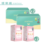 【JEROSSE 婕樂纖】纖纖飲X/2+爆纖錠X2(時尚小粉/選用日本紅豆)