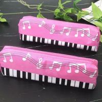 Pen Bag School Stationery Music Box Piano Note Pencil Bag Student Pencil Case Musical Pencil Cases Musical Note Piano Pouch