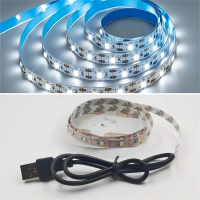 DV 5V White color 1-5m LED decorative light strip with USB interface 60 lights/meter suitable for TV