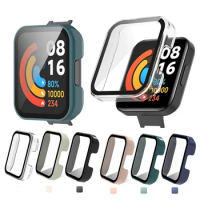 Full Coverage Frame Shell Protective Protector Case Cover Tempered For Xiaomi Mi Watch 2 Lite/Redmi Watch 2/XiaoMi RedMi Watch