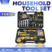 On Sale REAIM Tool Box 108 PCS Household Manual Toolbox Set Multi-Function Toolbox Ratchet Wrench Co