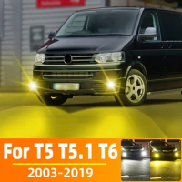 2Pcs LED Fog Lamp Bulbs for VW Multivan Transporter Caravelle T5 T5.1 T6 (2003-2019) White Front Driving Light Canbus