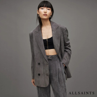 【ALLSAINTS】ELLE 輕盈寬鬆氣勢雙排扣西裝外套 WT028Y(舒適版型)