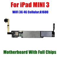 NO iCloud For iPad MINI 3 Wifi 3G Cellular Version Mainboard Logic Boards 16GB 32GB 64GB 128GB ,With IOS System