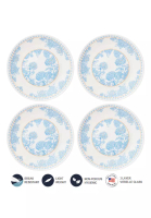 Corelle Corelle 4 Pcs Vitrelle Tempered Glass Luncheon Plate - Hydrangea