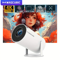 Projektor, Magcubic HY300 Pro, 200ANSI Native, 720P, Sistem Pawagam Tanpa Wayar, Dwi Jalur WiFi, Cip