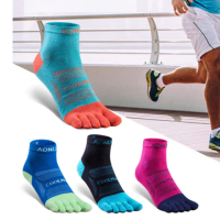【AONIJIE】奧尼捷 運動跑步越野五趾襪中筒襪 混色3入組(E4802)