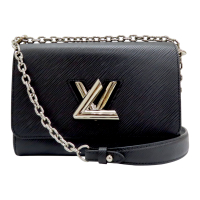 LOUIS VUITTON LV 路易威登 黑色 Epi 水波紋 牛皮 Twist MM 肩背包 M21110 【二手名牌BRAND OFF】