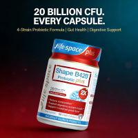 Life Space Shape B420 Probiotic Plus | 20 Billion CFU 4-Strain Formula | 50 Capsules Gut Health & Di
