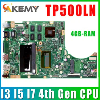 Notebook Mainboard For ASUS TP500LD TP500L TP500LN J500LA TP500LB TP500LA Laptop Motherboard I3 I5 I7 4GB-RAM GT840M/UMA