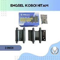 ENGSEL KOBOI HITAM / ENGSEL PER VEER DOUBLE / ENGSEL PINTU KOBOI COWBOY 3" 3 INCH