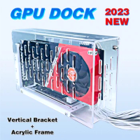 Laptop eGPU CASE External Graphics Card Bracket Base+Acrylic Frame Video Cards Dock GPU Holder Oculink PCIE External Display Kit