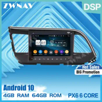 2 din PX6 IPS touch screen Android 10.0 Car Multimedia player For Hyundai Elantra 2019 car radio audio stereo GPS navi head unit