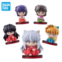 Inuyasha Bandai Gashapon Original Anime Figure Sitting Posture 2 Kids Toys Home Decoration Children's Birthday Gift Collectible