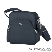 【Travelon】CLASSIC防盜斜側包(20X24X9cm)/單肩包.隨身包_TL-42224 深藍