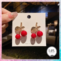 Anting Fashion Cherry Imut Warna Merah Aksesoris Wanita Anting Cherry Style Korea Lucu Dan Trendy Me