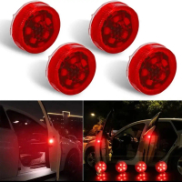 2pcs 5 LED Car Door Open magnet Wireless warning Light Battery Home Safety