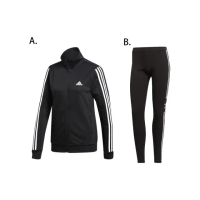 【adidas 愛迪達】ADIDAS 女版外套 三葉草刺繡內搭褲(DV2431 DV2636)