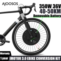 AJOOSOS Ebike Kit Conversion 350W 36V Electric Bike Conversion Kit with Battery 40-50KM Range Front Motor Wheel for 26''29''700C