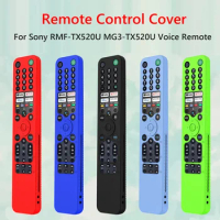 Silicone TV Remote Control Cover Shockproof Protective Case Anti-drop with Lanyard for Sony RMF-TX520U MG3-TX520U Voice Remote