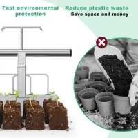 Soil Block Mold Handheld Mold Maker for Plant Blocks Stainless Steel Soil Potting Tool for Home Garden Farm and Lawn