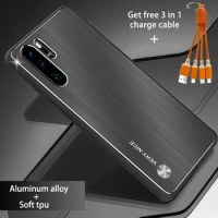New Aluminum Alloy Anti-scratch Case For Huawei P30 P30pro P40 P40pro P40proplus P50 P50pro Thin Metal Brushed Back Cover