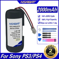 HSABAT LIS1441 LIP1450 2000mAh Battery for Sony PS3 Move PS4 PlayStation Move Motion Controller Right Hand CECH-ZCM1E Batteries