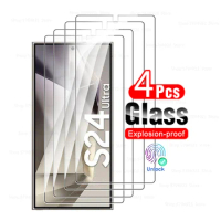 4Pcs Tempered Glass For Samsung Galaxy S24 Ultra Anti Scratch Screen Protector For Samsung Galaxy S23 Plus S23 FE S24 Plus 2024