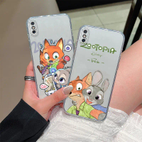 Compatible With For iPhone X XR XS MAX Phone Case Officer Rabbit and Nick Fox TPU Soft Transparent P