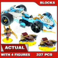 327pcs Shinobi Dragons Rising Zane's Dragon Power Spinjitzu Spinning Race Car 88081 Building Block Toys Compatible with Model