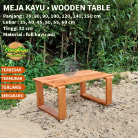 Meja kayu minimalis meja belajar meja lesehan kayu meja laptop monitor - 70 cm, 35 cm