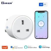 GIRIER Smart Plug with Energy Monitoring Function, WiFi Outlet Socket 16A Work with Alexa Google Home Assistant, No Hub Required