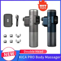 KICA Pro Double Head Body Massager Smart Professional Massage Gun For Muscle Pain Relief Fitness Fascial Gun With Touch Screen