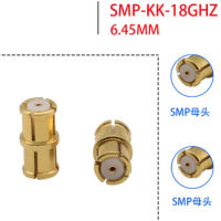1pcs SMP-KK female to female adapter 6.45MM GPO double female plate end pair insertion 18GHZ straight through beryllium copper m