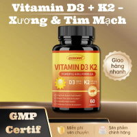 Viên uống D3 5000 IU + K2 – Hỗ trợ hấp thu canxi, tim mạch khỏe