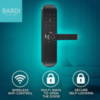Promo Bardi Smart Home Door Lock Handle Rfid Fingerprint Waterproof