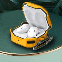 TPU+PC Earphone Case with Buckle Shockproof Earphone Protective Cover Anti Fall for Samsung Galaxy buds live/2/pro/2 pro/FE