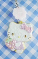 【震撼精品百貨】Hello Kitty 凱蒂貓~矽膠手機吊飾-餅乾草莓