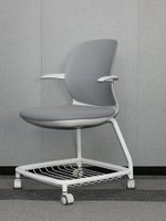 碳素鋼管2.0MM厚360度旋轉帶書網扶手大寫字板培訓椅會議椅新聞椅