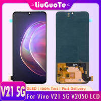 6.44" OLED LCD For Vivo V21 5G V2050 LCD Display Screen Touch Panel Digitizer Sensor Assembly Replacement For Vivo V21 5G Screen