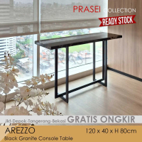 AREZZO - Black Granite Console Table Meja Konsul Konsol Granit Hitam