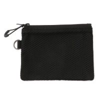 【MUJI 無印良品】聚酯纖維雙拉鍊袋S/黑/約10x13.5cm
